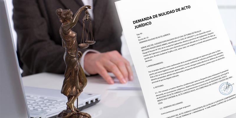 Modelo de Demanda de nulidad de acto jurídico - Escritos jurídicos  actualizados